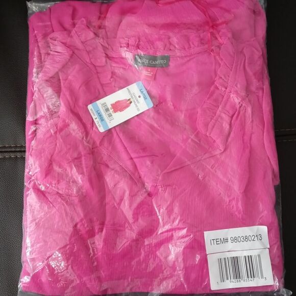 Vince Camuto Ladies Three Tier Mini Dress Arresting Orchid Size - Picture 3 of 4